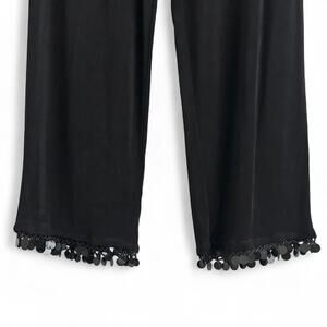 Vintage sequin hem slinky pants